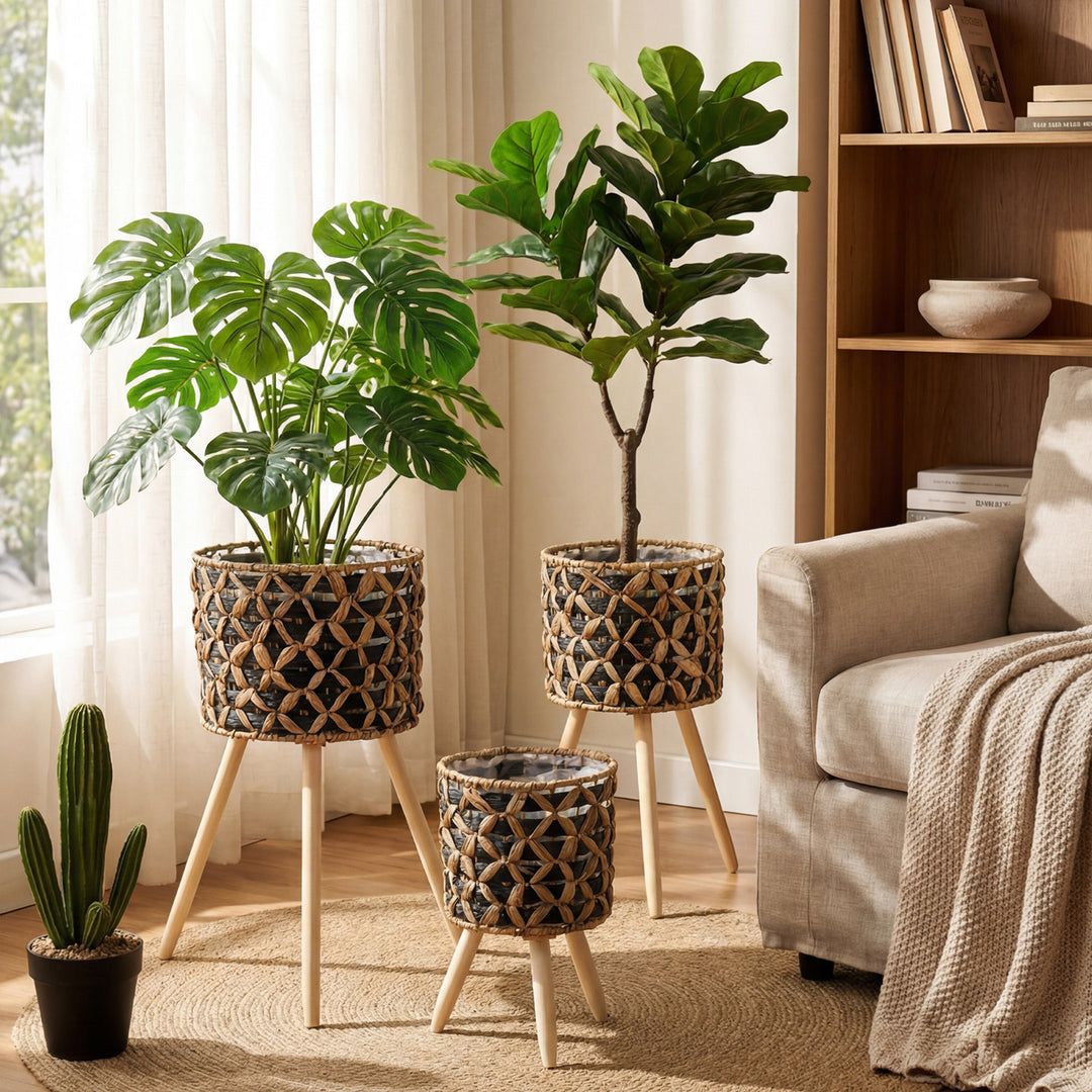 Plant stand made of braided material Stornfield