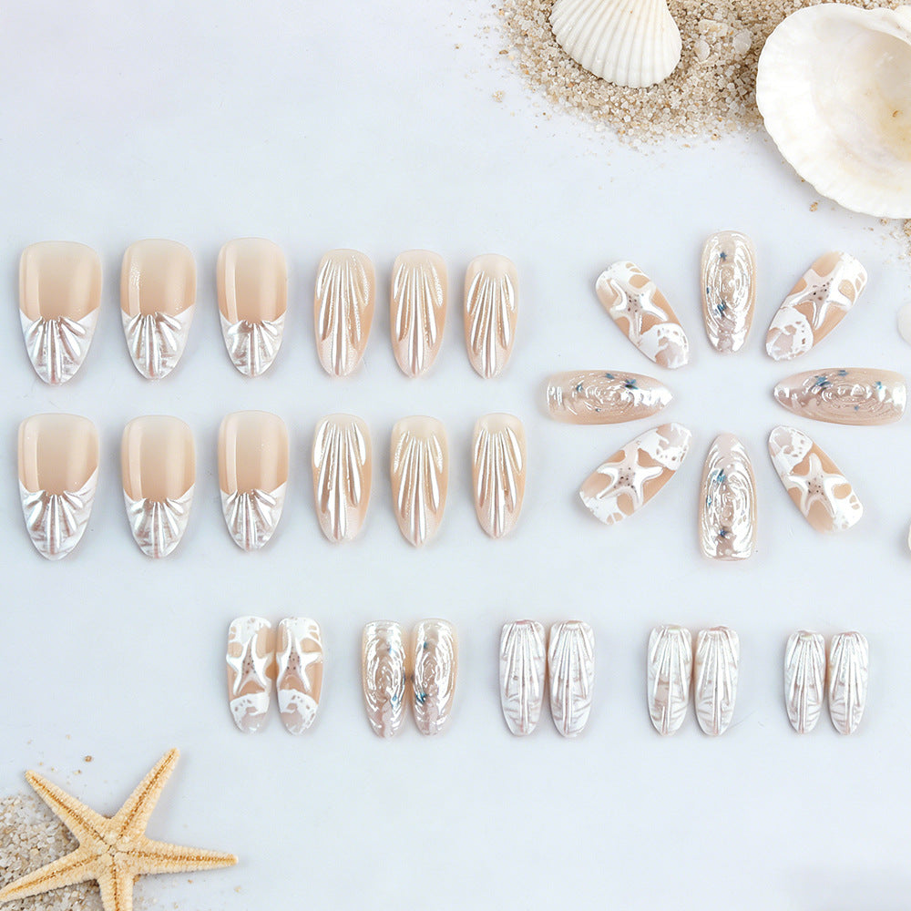 Artistic Ocean-Inspired Gel Nail Design Stornfield