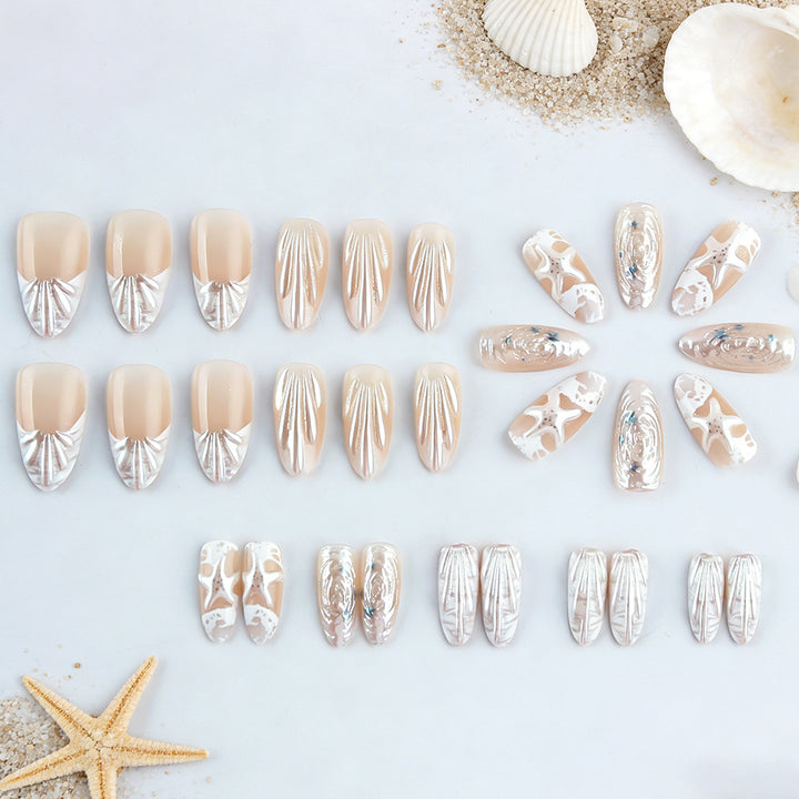Artistic Ocean-Inspired Gel Nail Design Stornfield