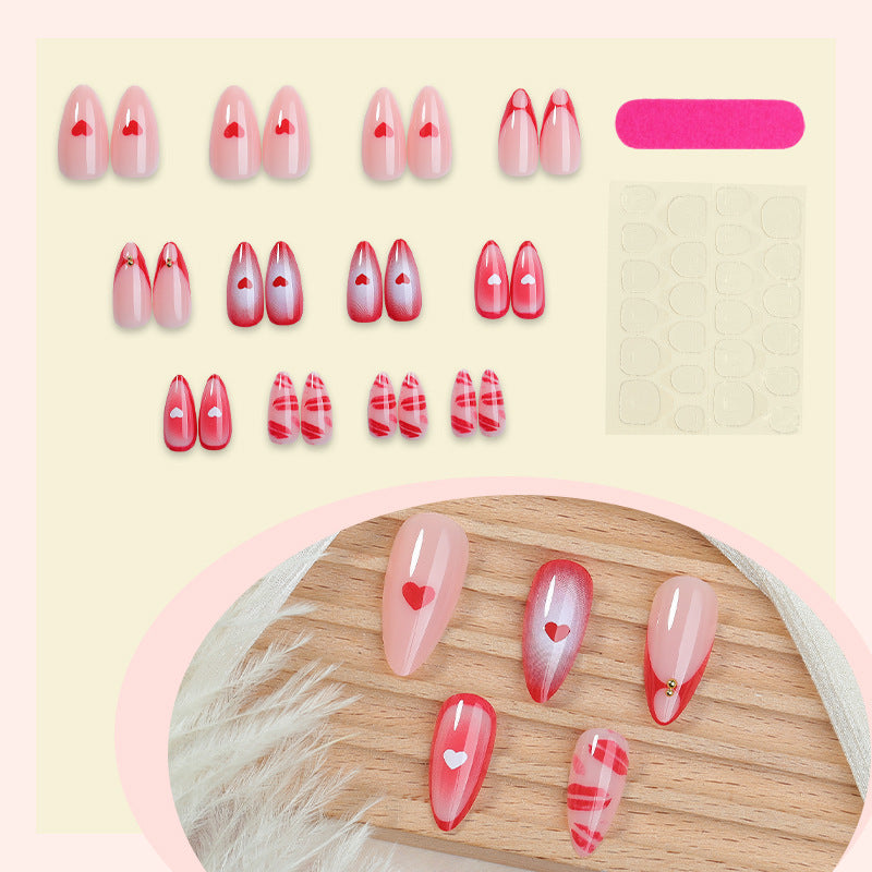 Artistic Heart Design Press-On Nails Stornfield