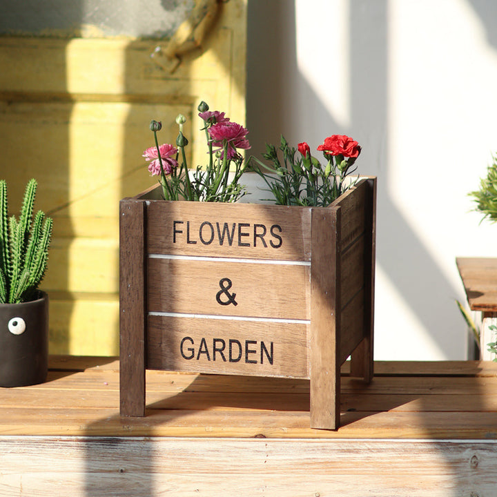 Decorative wooden box for plants Stornfield