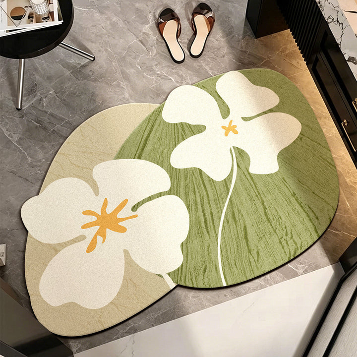Luxurious Floral Pattern Bath Mat