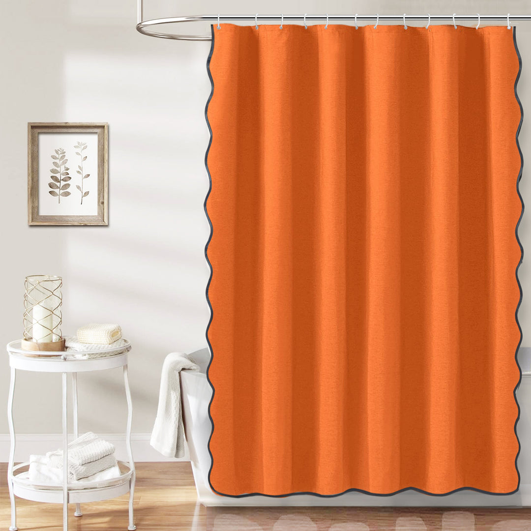 Elegant Scalloped Shower Curtain Stornfield