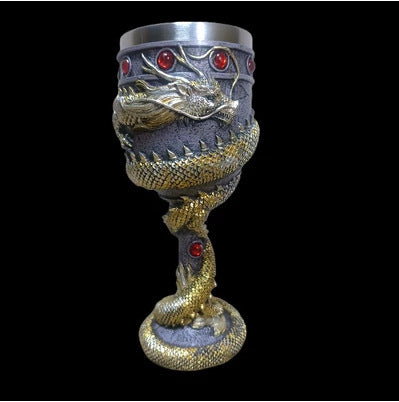 Dragon-Themed Decorative Goblet