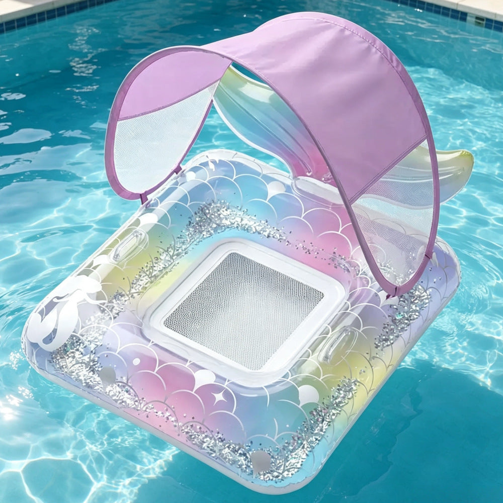 Inflatable Pool Lounger with Sun Canopy Stornfield