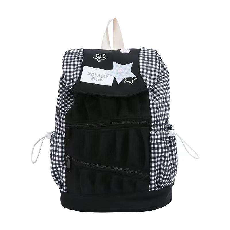 Stylish Gingham Patterned Backpack Stornfield