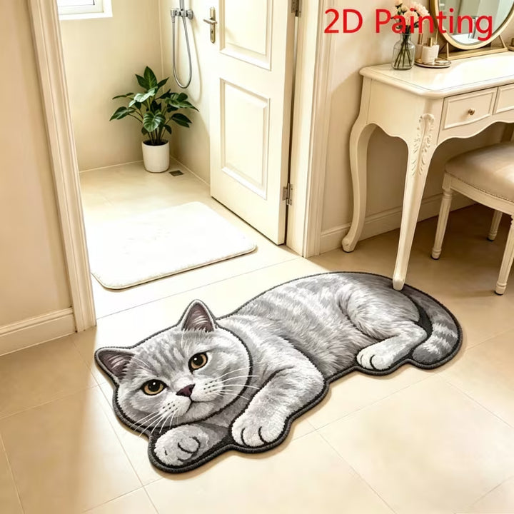 Cozy Cat-Shaped Bath Mat