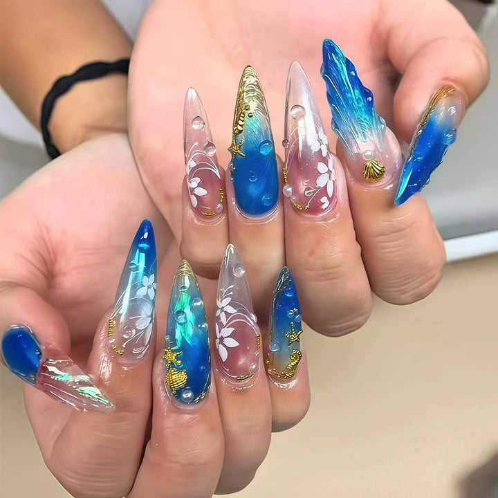 Artistic Long Stiletto Nail Extensions Stornfield