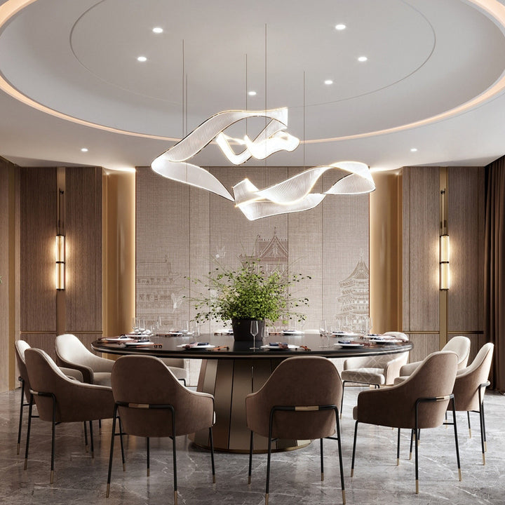 Modern Multi-Layered Glass Pendant Chandelier