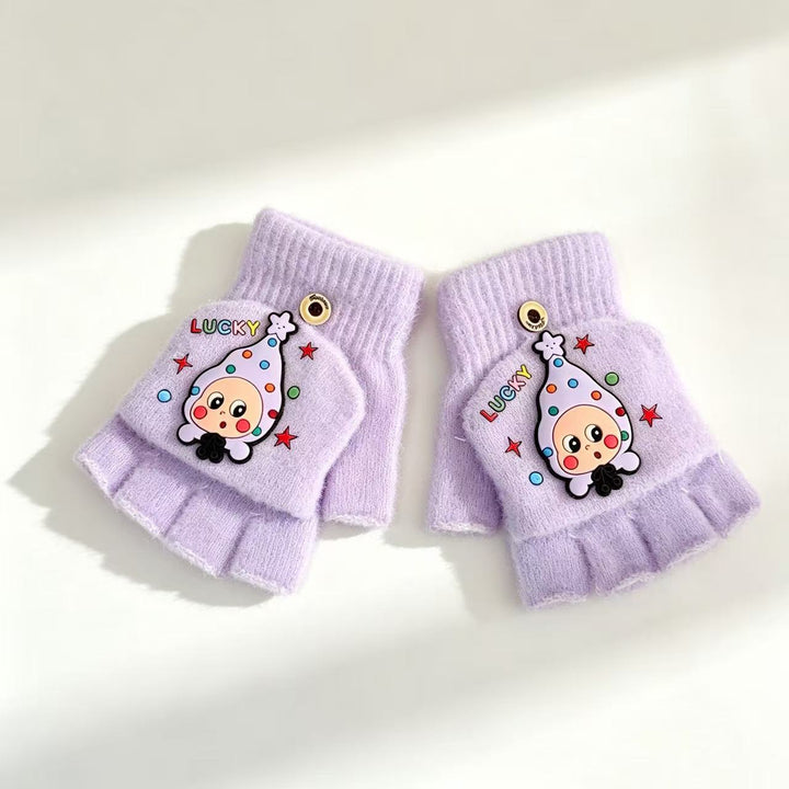 Playful Cartoon Fingerless Gloves Stornfield