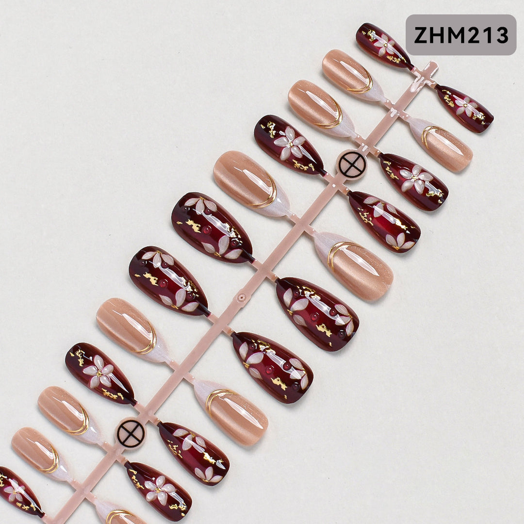 Decorative Press-On Nail Set Stornfield
