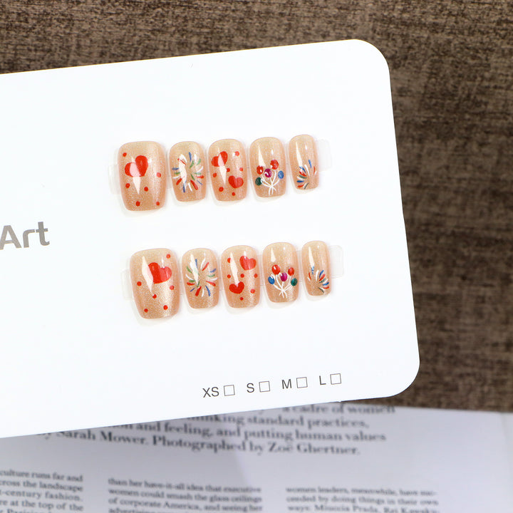 Artistic Seasonal Nail Art Press-On Set Stornfield