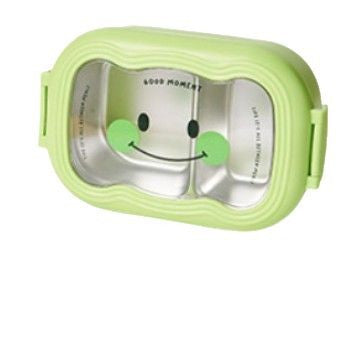 Smile-Themed Dual-Compartment Food Storage Container