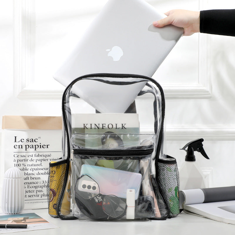 Transparent backpack with practical organizer Stornfield
