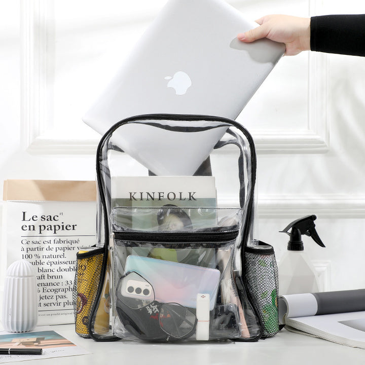 Transparent backpack with practical organizer Stornfield