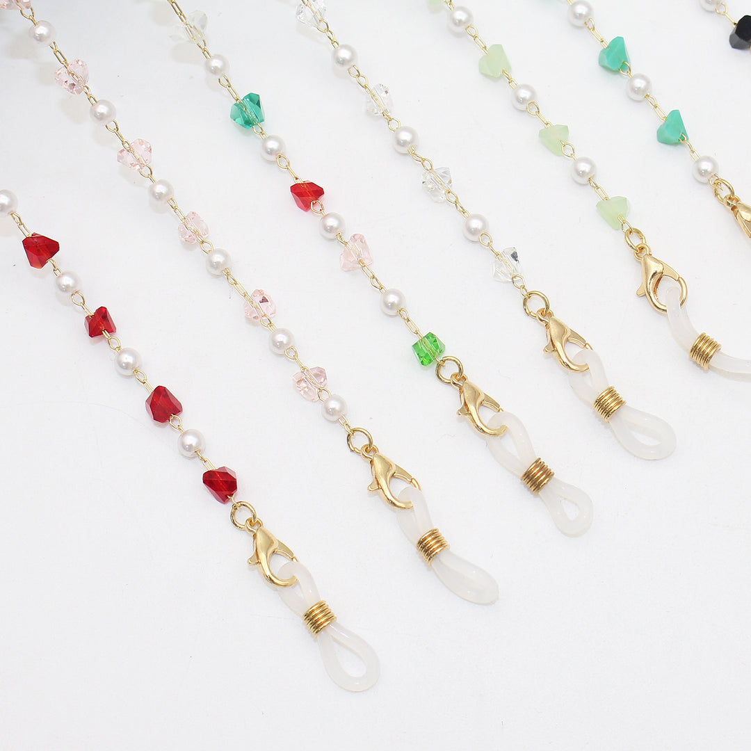 Stylish Pearl and Crystal Eyewear Chain Stornfield