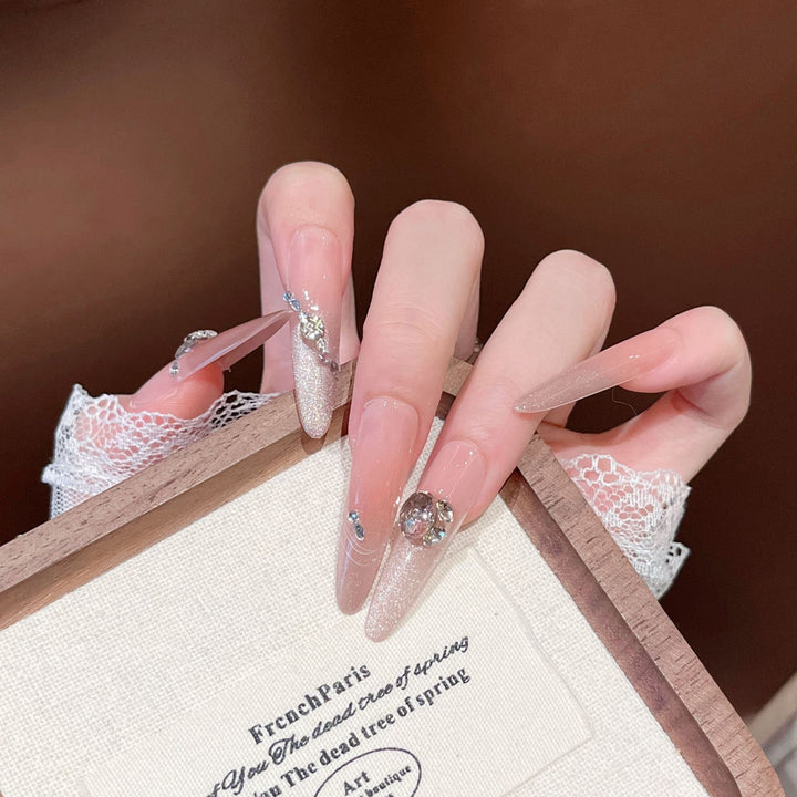 Luxury Rhinestone-Embellished Stiletto Press-On Nails Stornfield