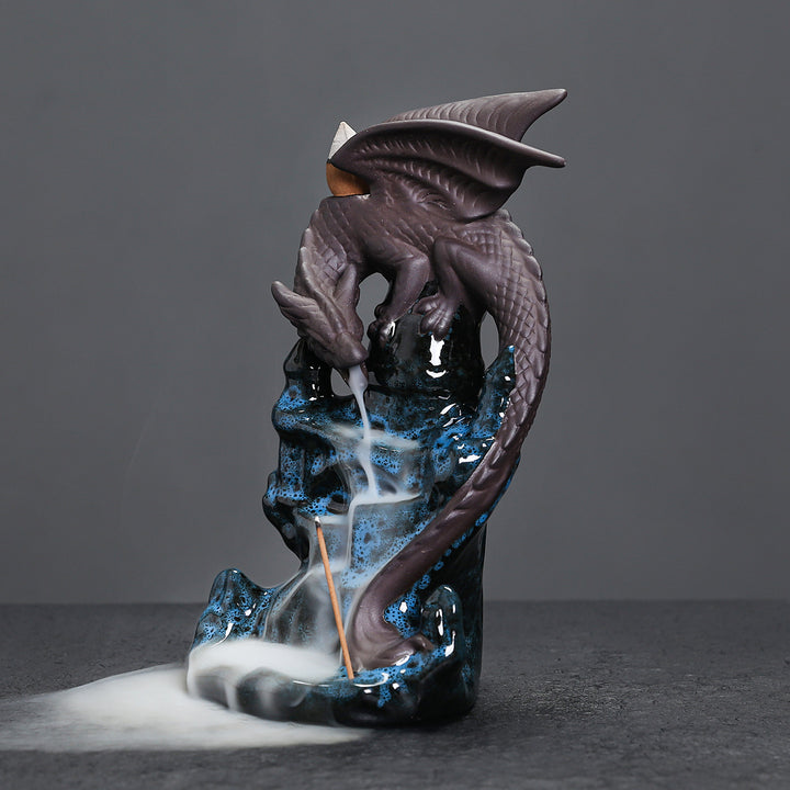 Artistic Dragon-Themed Incense Fountain