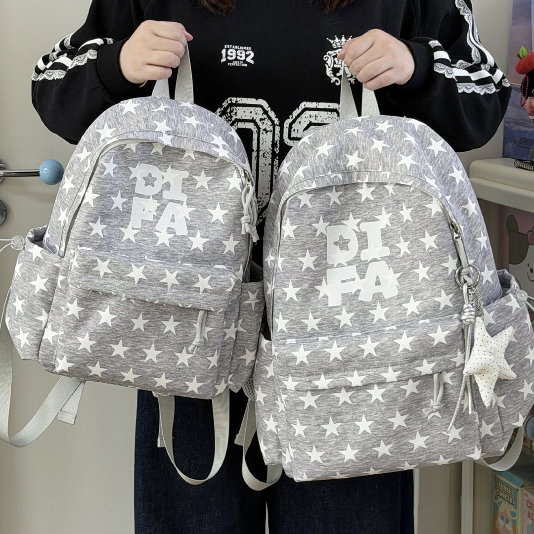 Stylish Star-Print School Backpack Stornfield