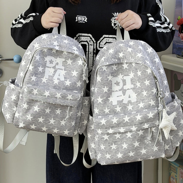 Stylish Star-Print School Backpack Stornfield
