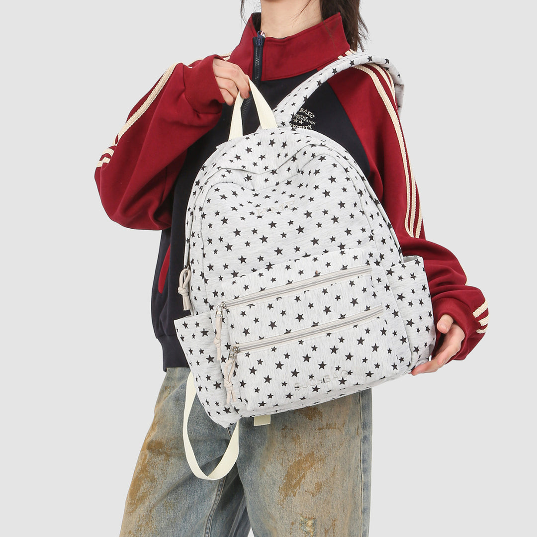 Backpack with Stylish Star Design and Versatile Compartments Stornfield
