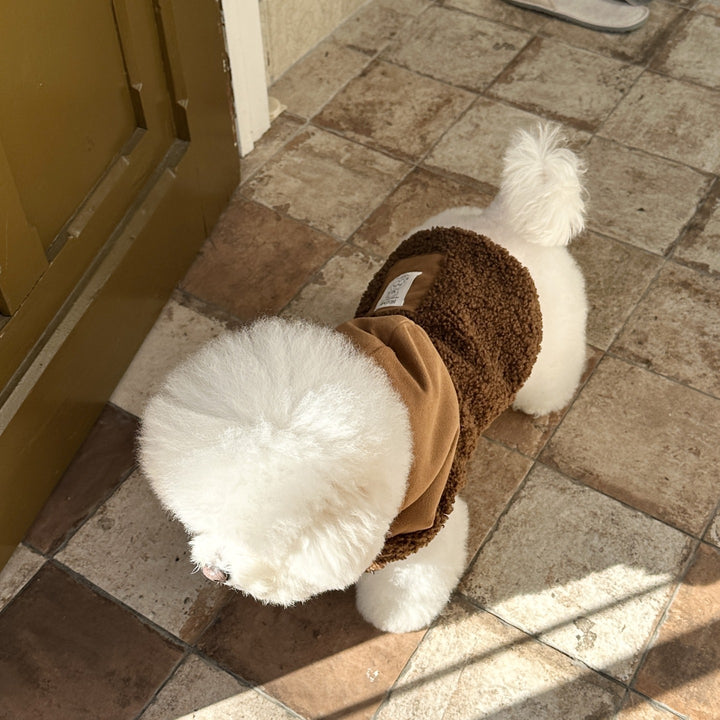 Hooded Sherpa-Lined Pet Coat