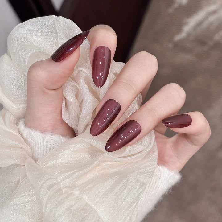 Stylish Almond-Shaped Press-On Nail Set