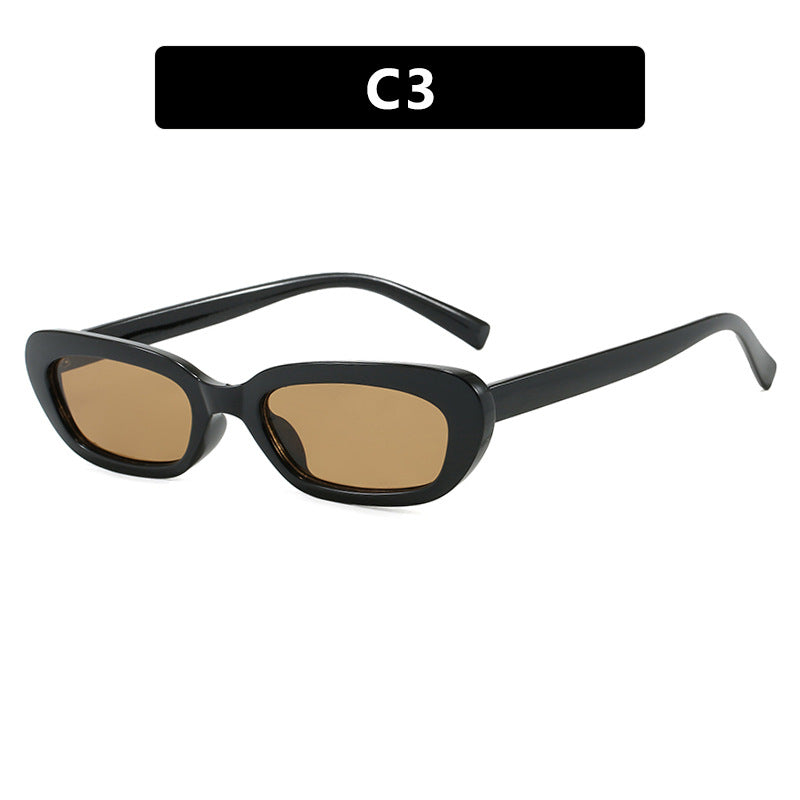 Women's trendy cat-eye sunglasses with transparent plastic frame and UV protection Stornfield