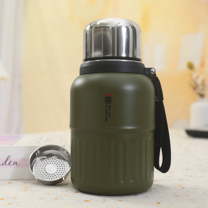 Women's Insulated Bottle with Removable Tea Strainer and Carry Strap Stornfield