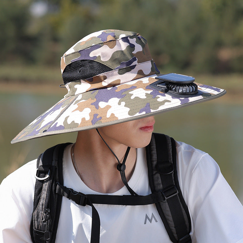 wide-brimmed outdoor sun hat with UV protection, breathable mesh, and adjustable chin strap Stornfield