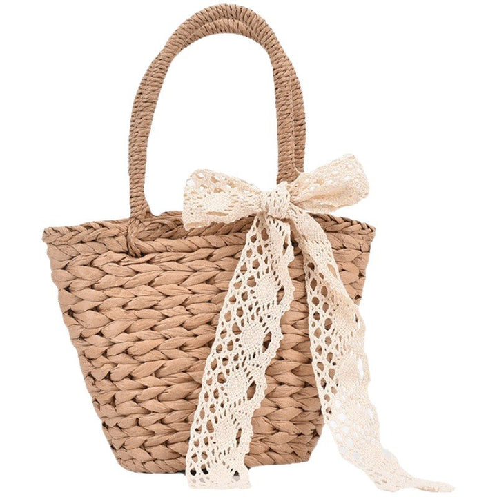 Playful basket bag with lace ribbon Stornfield