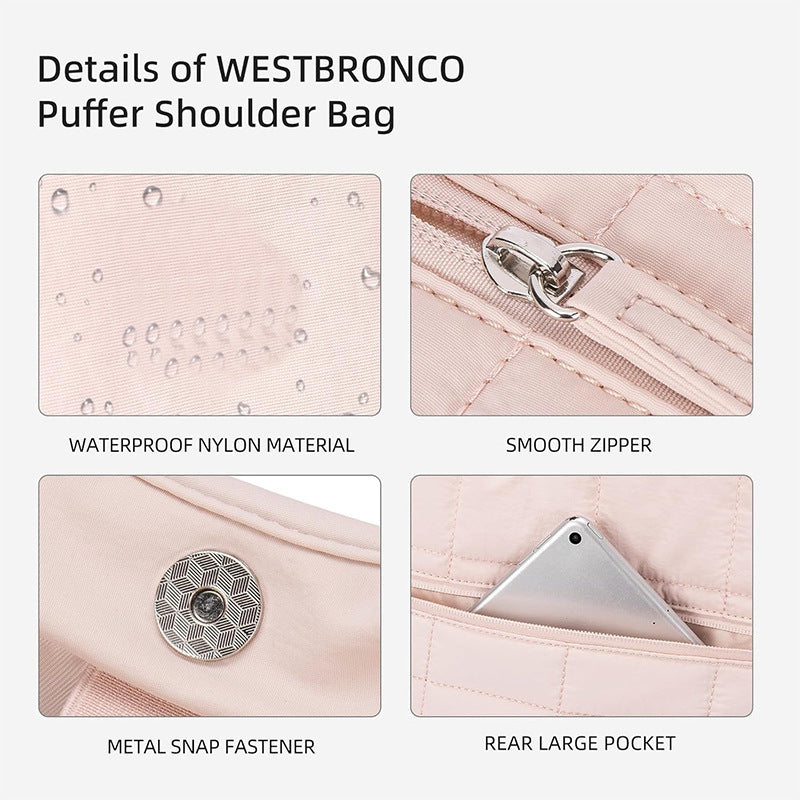 Padded shoulder bag with modern quilted design Stornfield