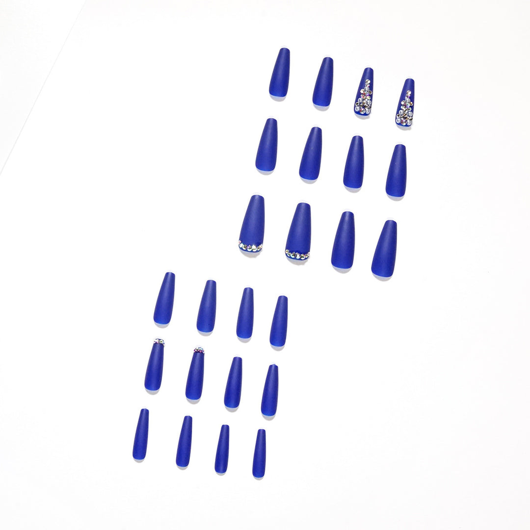 Nail extensions with elegant rhinestone embellishments Stornfield