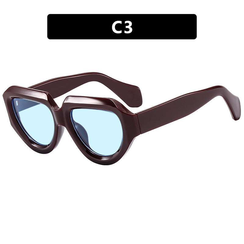 Women's fashionable sunglasses with unique, angular frame Stornfield
