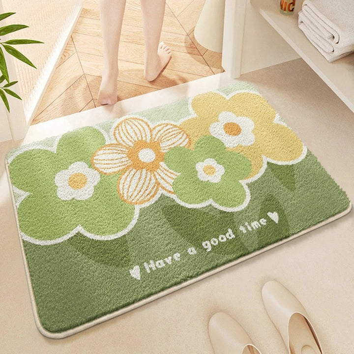 Decorative Floral Bath Mat