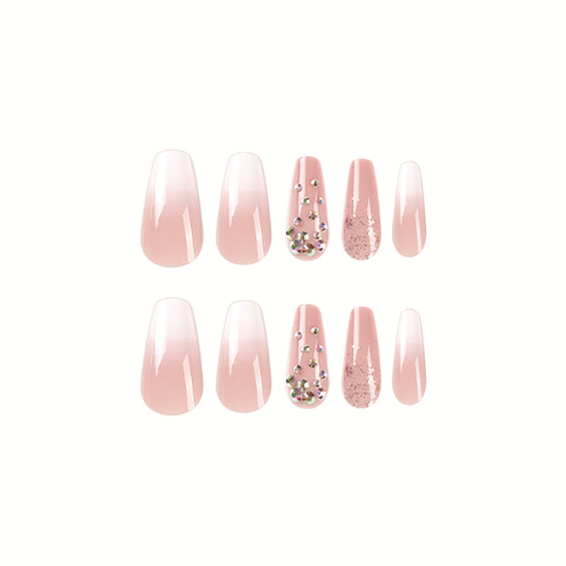 Artful Acrylic Nails with Elegant Glitter Design Stornfield