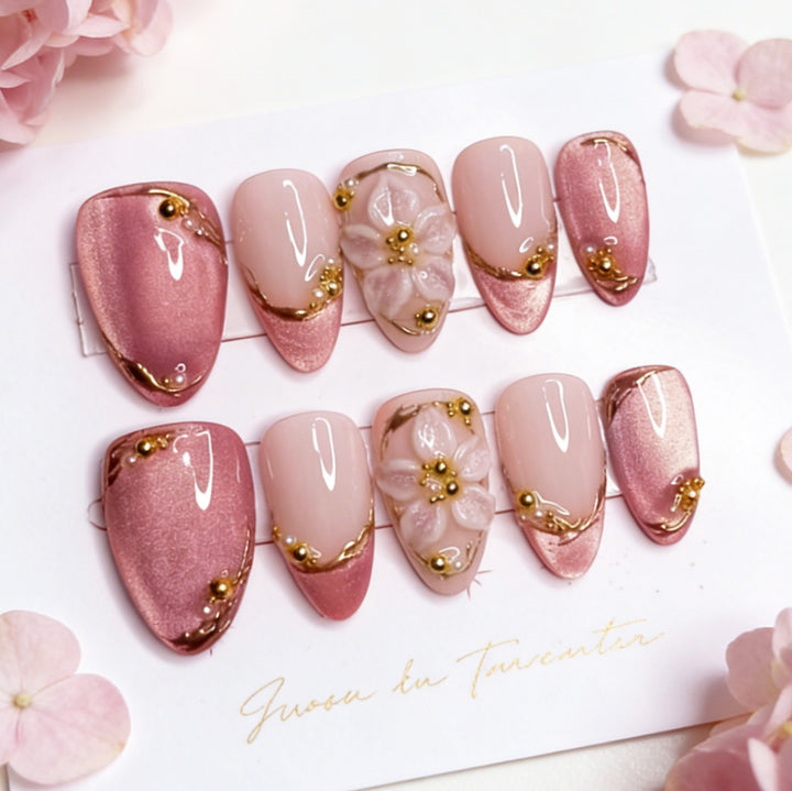 Floral Embellished Press-On Nail Set Stornfield 178815*10mm0415*10mm