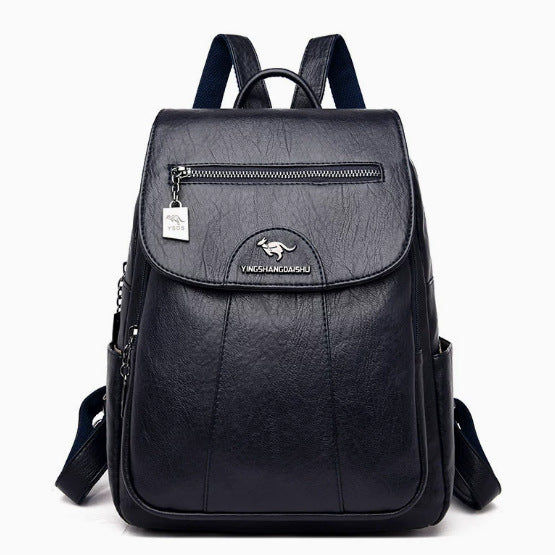 Stylish Multi-Pocket Leather Backpack Stornfield