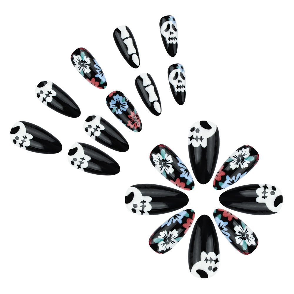 Artistic Halloween-Themed Press-On Nails Stornfield