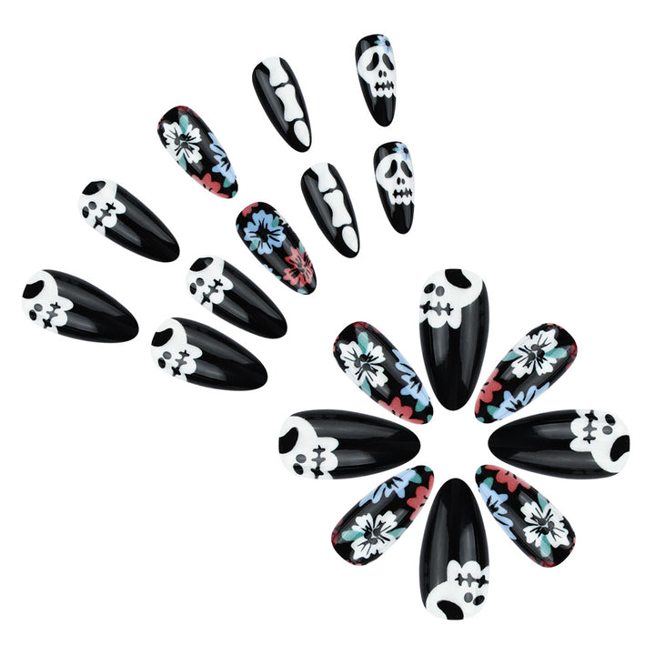 Artistic Halloween-Themed Press-On Nails Stornfield