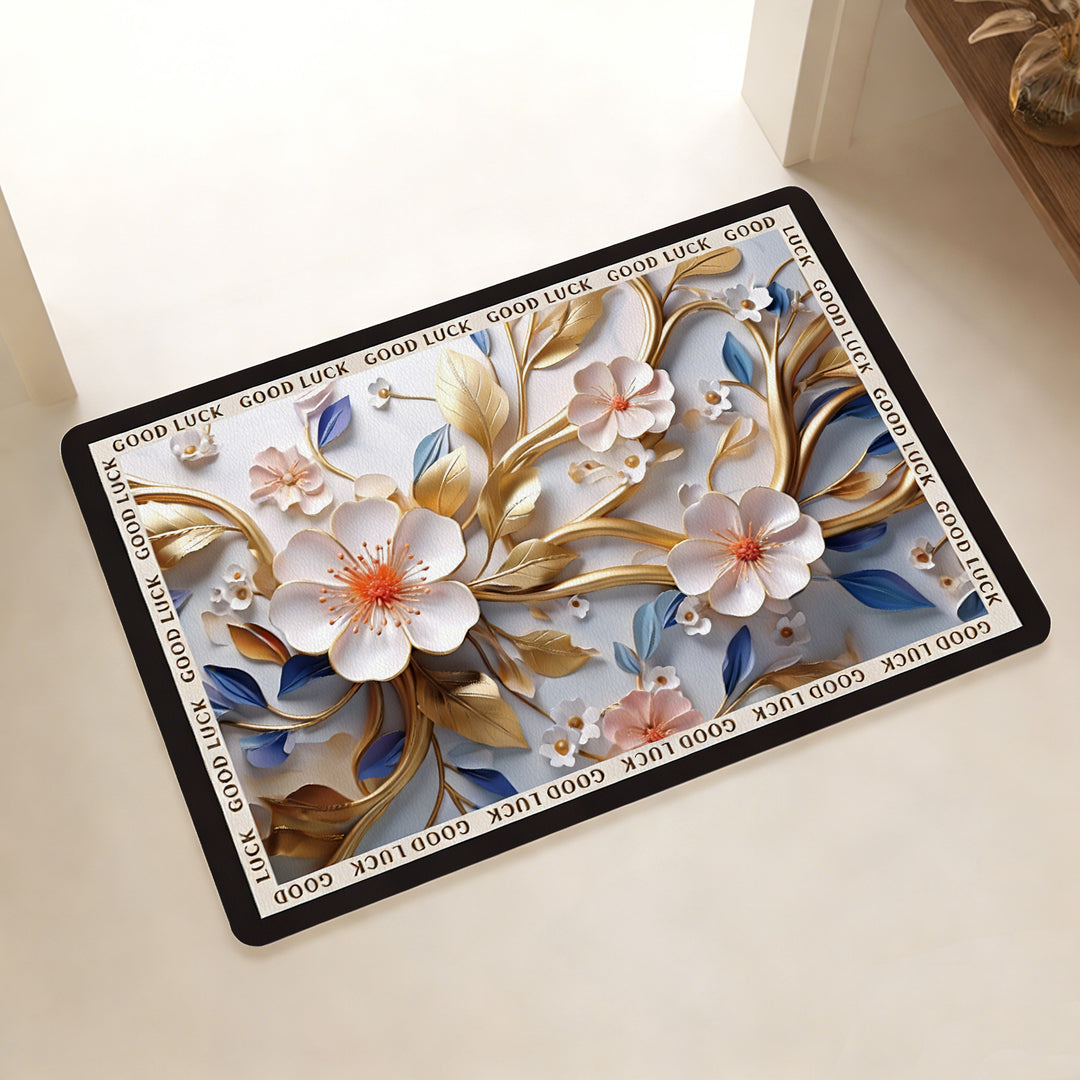 Playful Citrus-Themed Bathroom Mat Stornfield