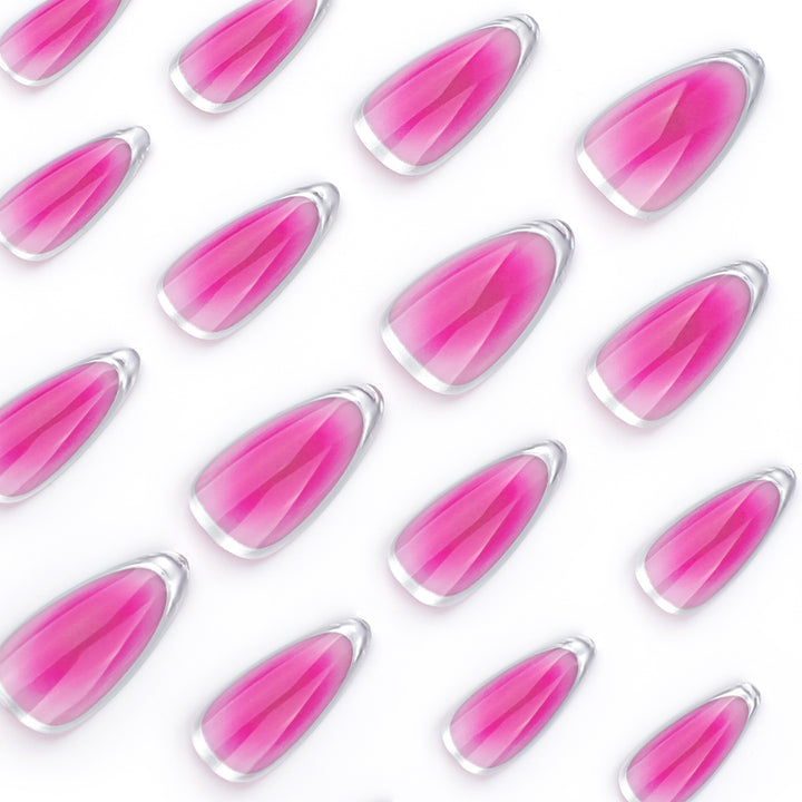 Artful stiletto nails with ombre effect and shine Stornfield
