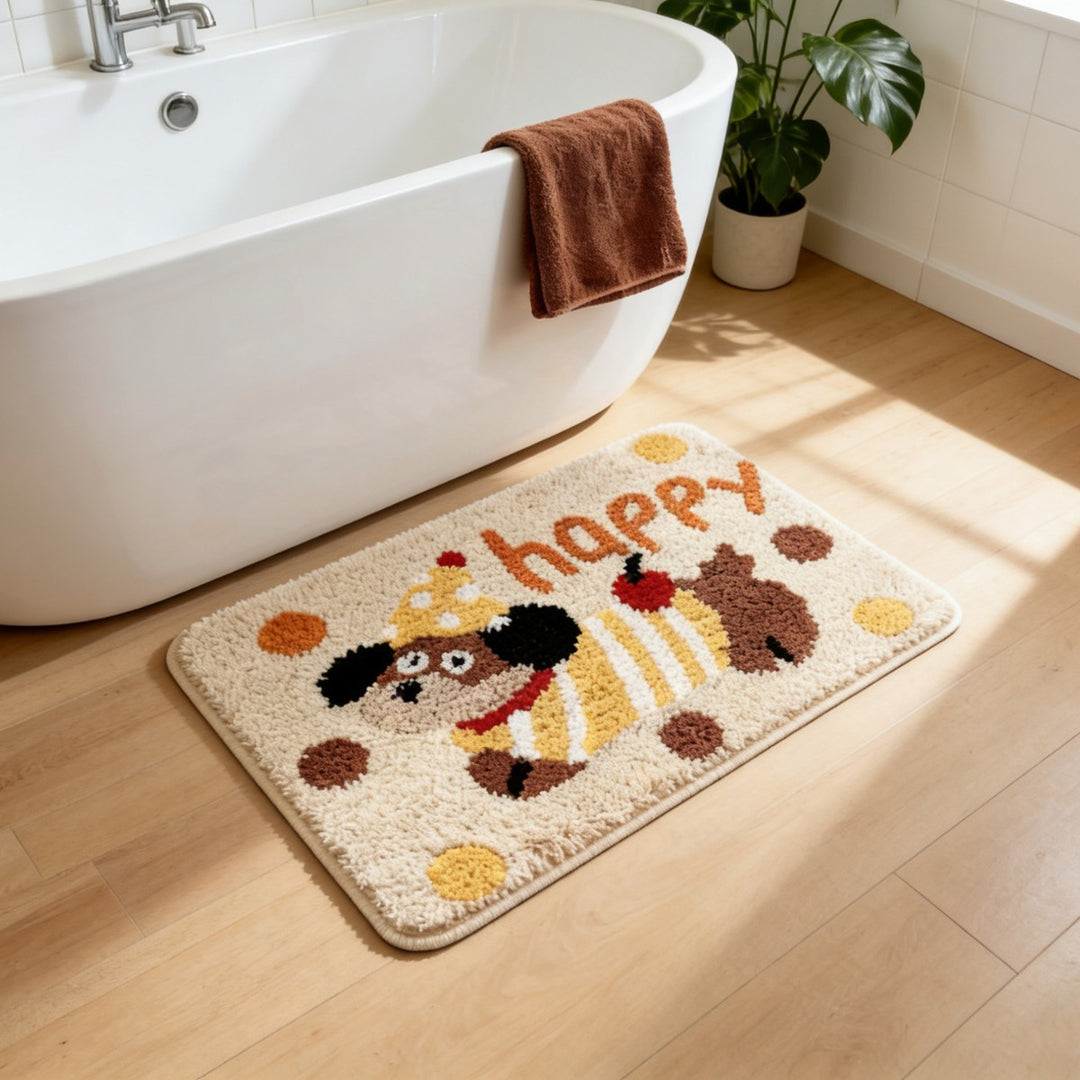Decorative Dog-Themed Mat for Home