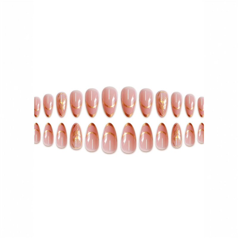 Elegant Floral Stiletto Press-On Nails Stornfield