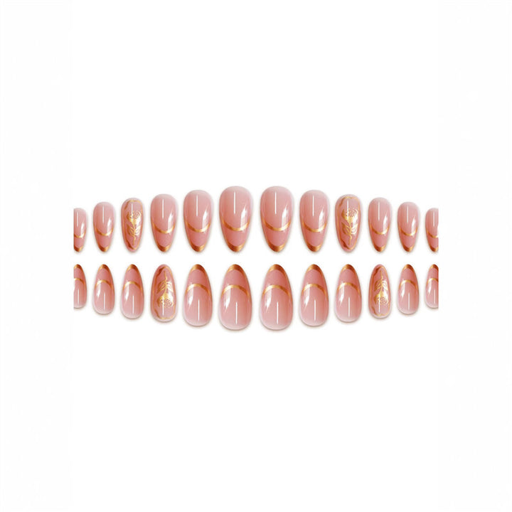 Elegant Floral Stiletto Press-On Nails Stornfield