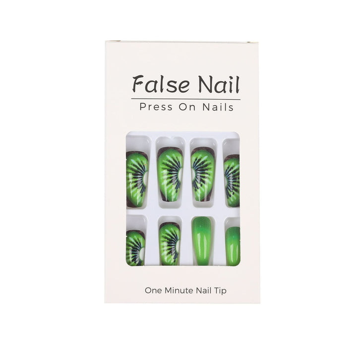 Creative artificial nails with kiwi motif Stornfield
