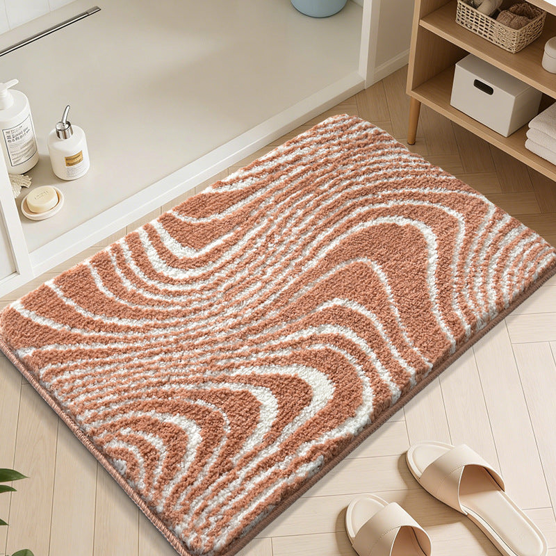 Abstract Wave Pattern Bath Mat Stornfield