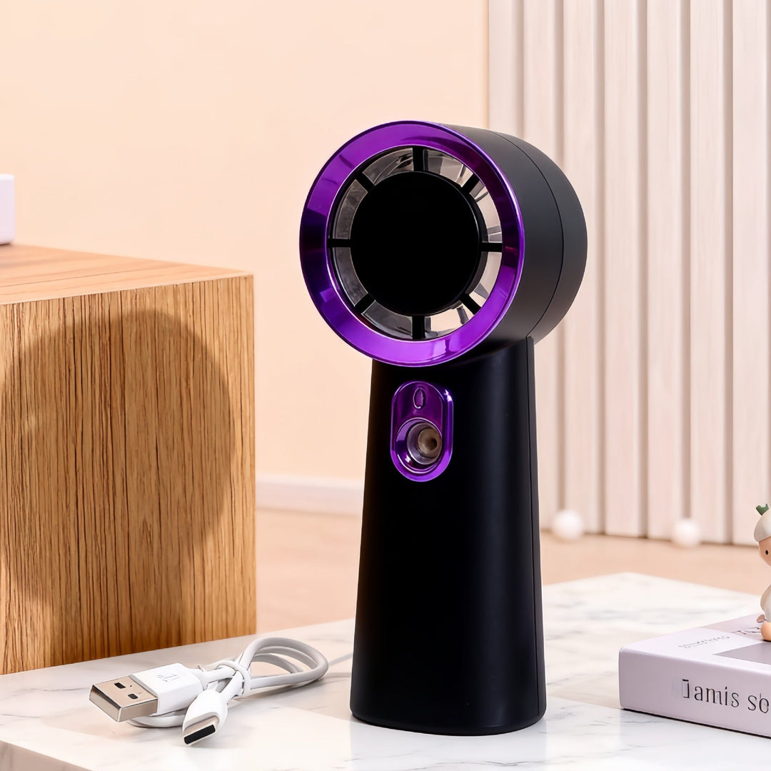 Women Portable Mini Fan with USB Charging Function and Innovative Spray Technology Stornfield