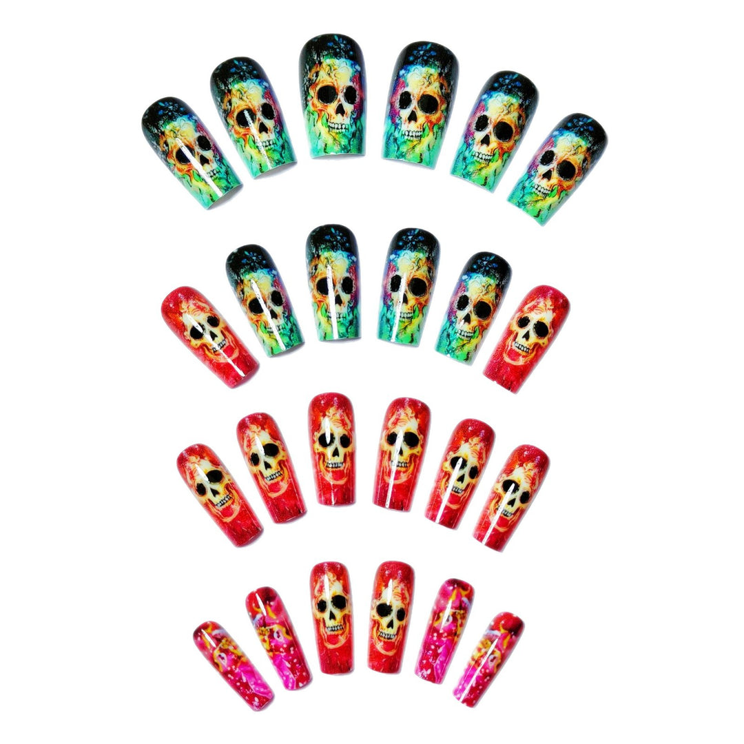 Art nails with creative skull design Stornfield