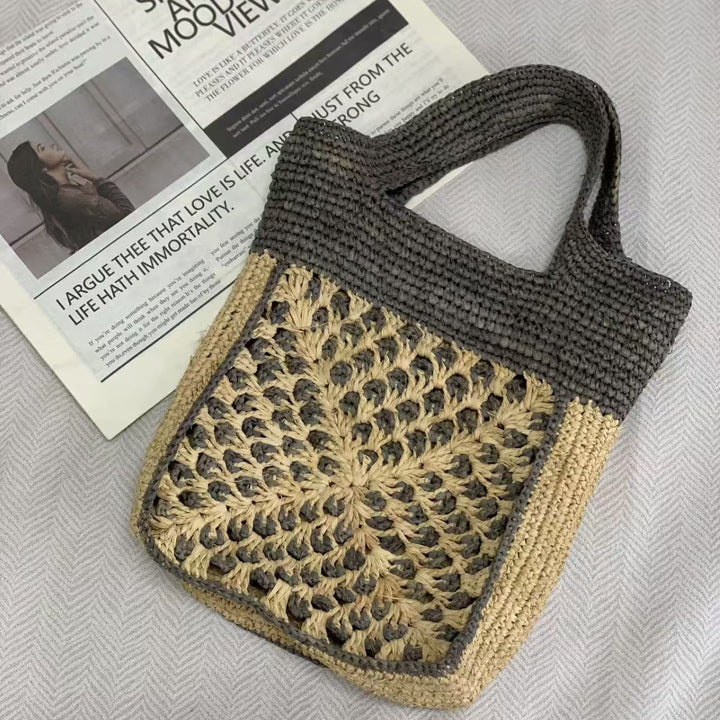 Handmade basket bag with traditional weaving pattern Stornfield